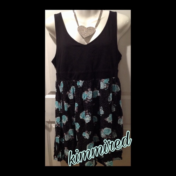 ✂️✂️ Torrid Floral Tank Dress ~ 1/1X ~ EUC ✂️✂️ - Picture 3 of 5